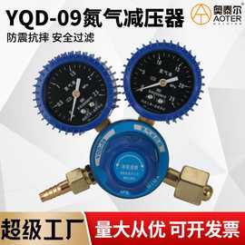 YQD-09防震氮气减压器 调节阀压力表调压器 气体钢瓶指针减压阀