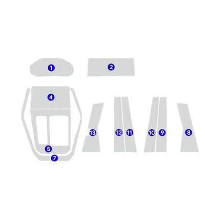 Interior Stickers Center Console Gear | Automotive Film