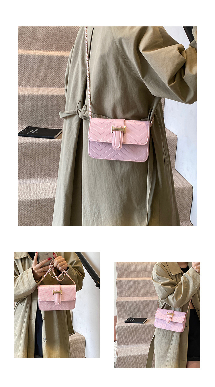 High-end texture checkered tattoo line small bag for women, 2024 new style, simple and trendy, versatile chain single-shoulder crossbody bag undefined