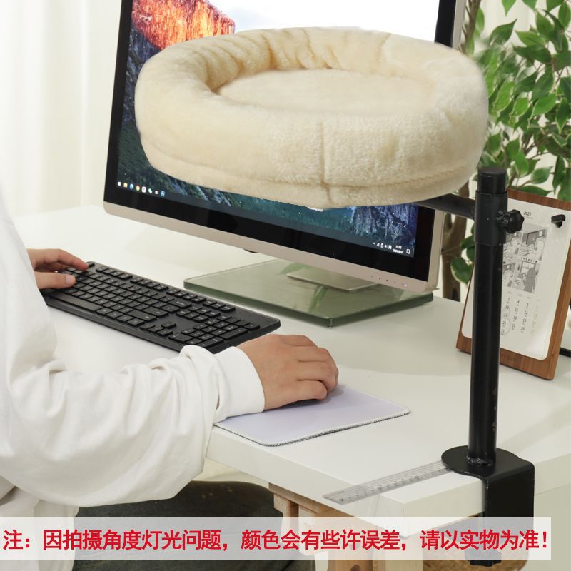 베이지 플러시 고양이 둥지