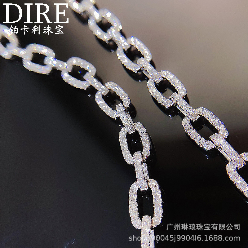 18K gold 2.5 karat diamond lock bracelet heavy gold to create luxury full diamond bracelet female docile wrist all-match