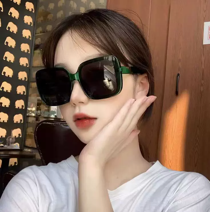 Square brand glasses, sunglasses, Korean style, high-quality style