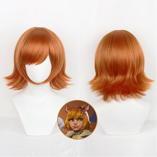 Left Marvel Rivals Squirrel Female cos Wig Scalp Top Need Styling