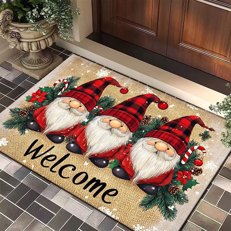 Cross-Border Temu Dropshipping Christmas Series Cartoon Door Mats for Home Entrance and Easy Care and Stain-Resistant Floor Mats Available for Wholesale