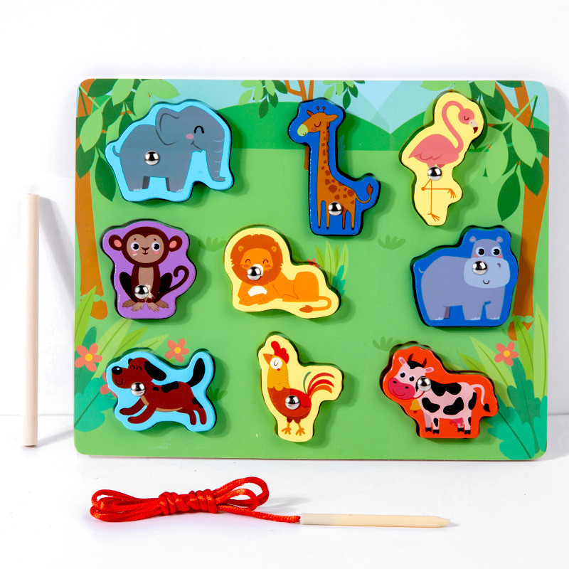 Montessori Educación temprana Tablero de agarre de mano Puzzle Bloques de construcción Forma de bebé Panel de emparejamiento 1 1 1 2 años y medio Juguetes educativos para bebés