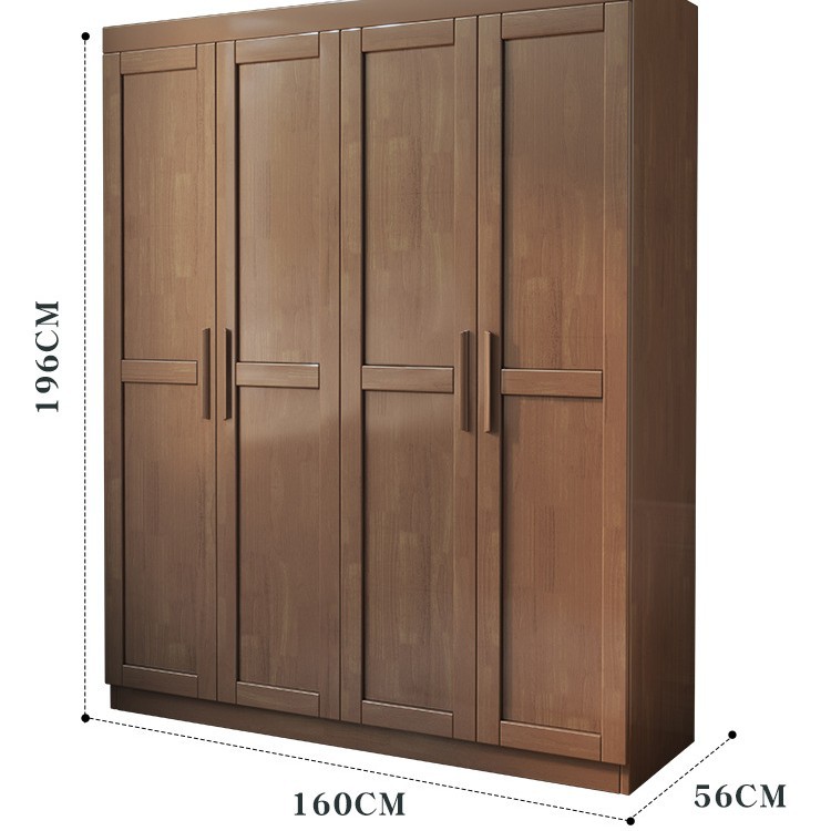 Armario de madera maciza nórdica pequeño apartamento armario de piso de dormitorio moderno minimalista multi-puerta gabinete de madera maciza image 15