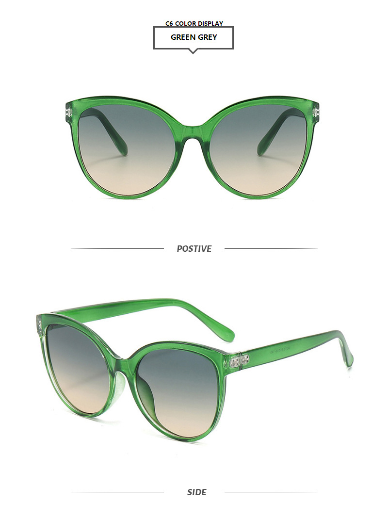 50g Weight Full Frame Glasses Structure Sunglasses Classification PC, UV400 Protection Lens Material Cat Eye Glasses Style Travel, Daily Occasion Color Block Pattern All Seasons Season Unisex Gender Casual Style Pink, Green Color Casual Color Block PC UV400 Protection Cat Eye Full Frame Women's Sunglasses 11