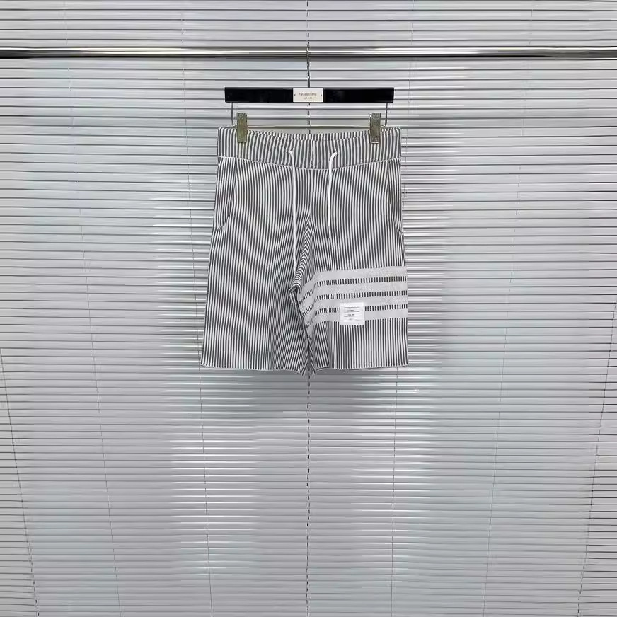 Factory Direct Tb Tom Summer New Knitted Stripesd Casual Shorts Men's Comfortable and Versatile Classic Shorts
