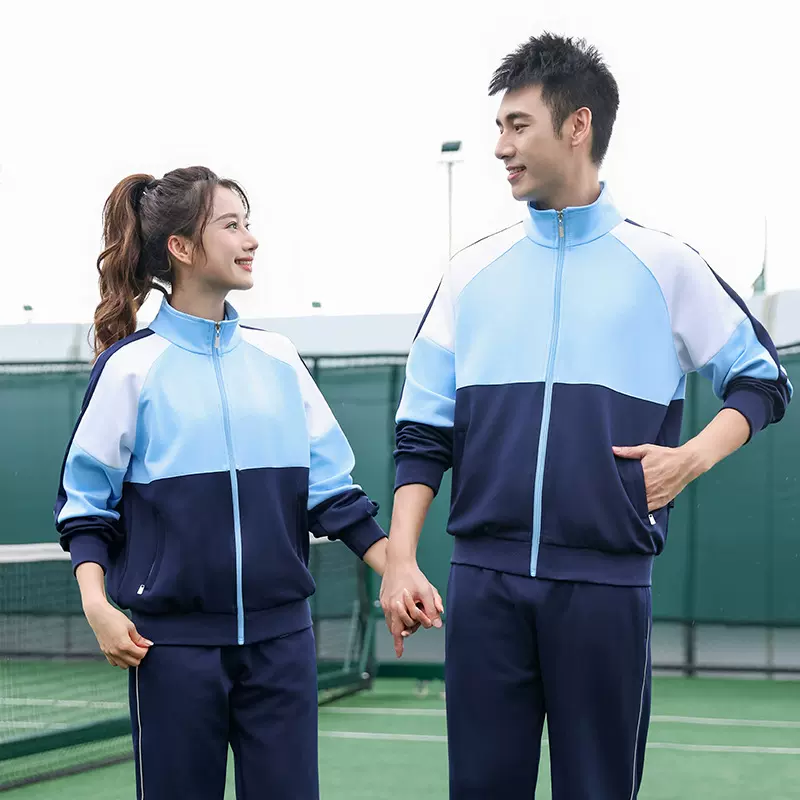 2025新款初中学生长袖校服套装厂家直销高中生班服运动服来图定制