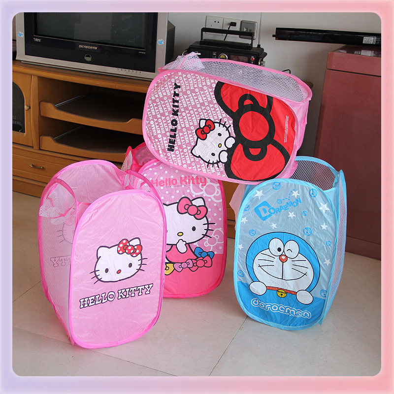 ✅Cartoon Dirty Clothes Basket Folding Laundry Basket Dirty Clothes Storage Basket Fabric Clothes Basket Home Clothes Basket Toy Bucket