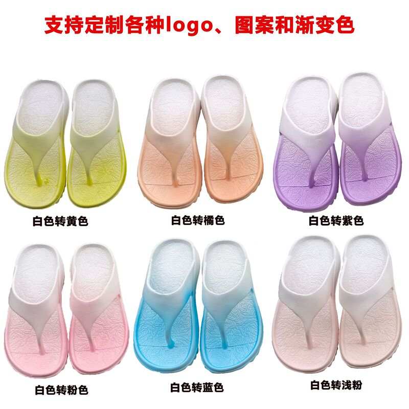 Eva Flip-Flops for Men and Women, Suitable for Outdoor Wear, Running, Soft Sole, Shock-Absorbing, Breathable Beach Sandals, Logo Design, Couple Style, Can Be Worn Outside