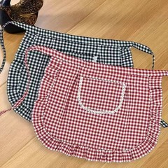 ハーフ丈コットンエプロン、おしゃれな家庭用防汚ハーフエプロン、キッチン通気性調理作業服、新しいスタイルの作業服