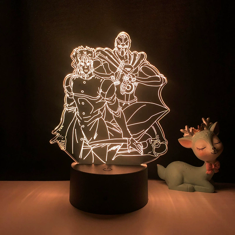 Jojo Bizarre Adventure 3D ночной светильник для спальни декоративный лампа