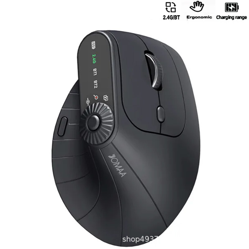 クロスボーダーJOMAA 2.4Gブルートゥースワイヤレス垂直マウス人間工学充電可能なマルチデバイスマウスオフィス|undefined