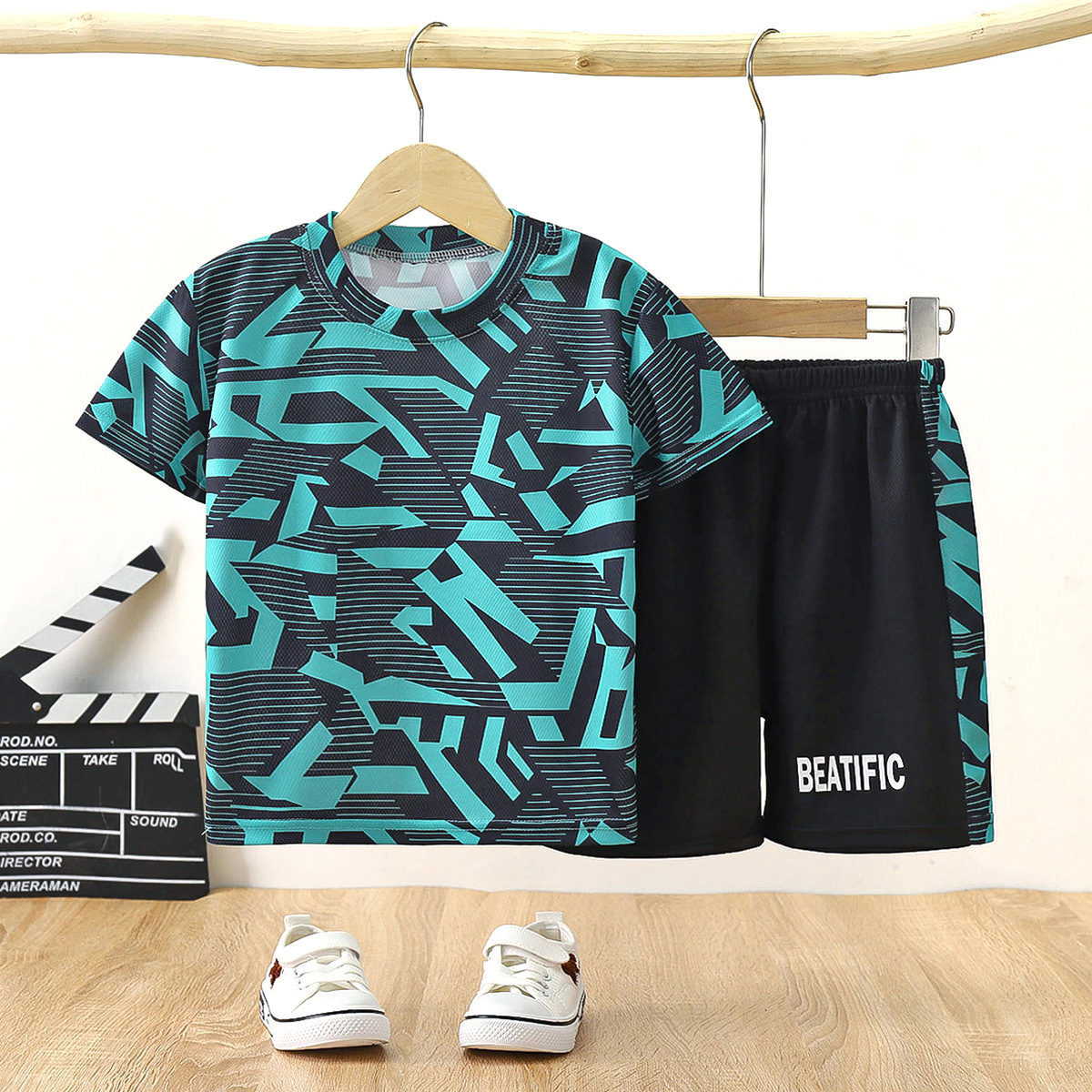 Traje de manga corta para niños 2025 verano traje para niños camiseta ropa deportiva ropa de secado rápido para niñas camiseta ropa para niños al por mayor image 19