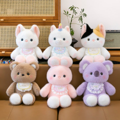 かわいい三花猫人形ランニング動物ウサギぬいぐるみ人形抱き枕子供の日プレゼント