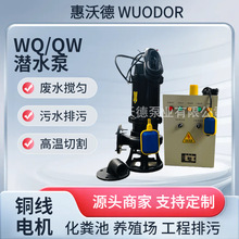 供应WQ潜水污水泵50QW22-15-2.2废水池排污立式电动潜水泵220/380