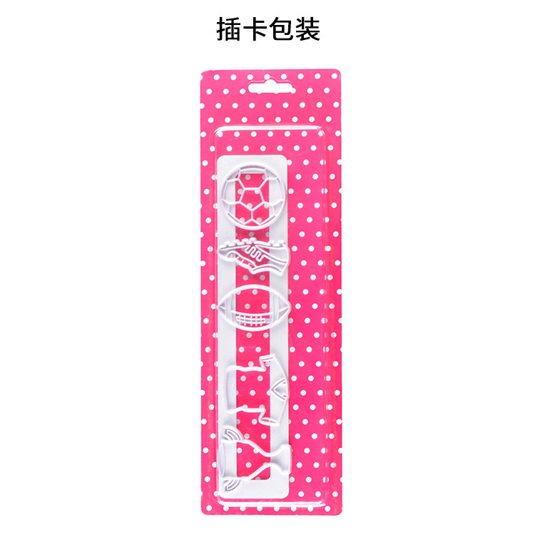 Molde de corte con diseño de fútbol para la Copa Mundial, herramienta de simulación para hornear bollos al vapor con patrones de comida