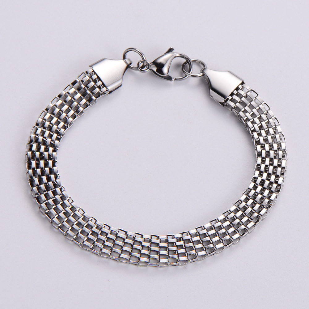 fashion simple geometric stainless steel watch belt Bracelet