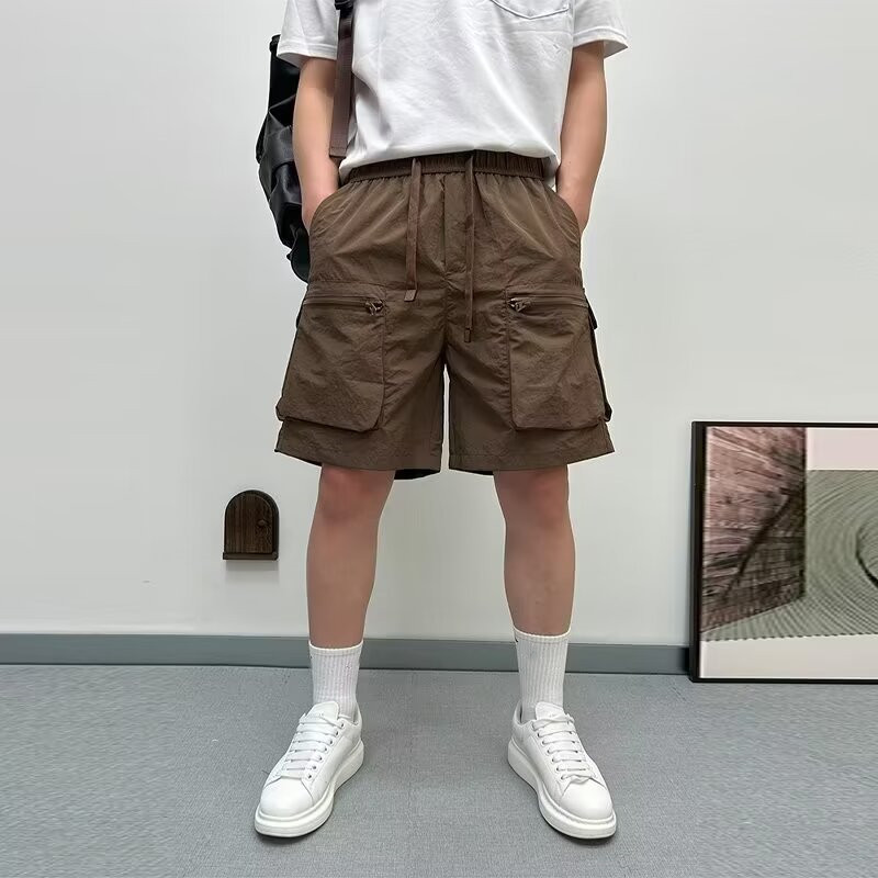 Men's summer thin solid color shorts