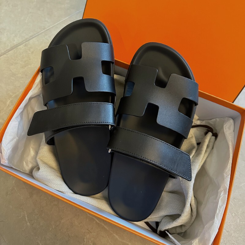 Pure Original Second Uncle Slippers Women's Outer Wear 2026 New Cross-border Genuine Leather Retro Flat Velcro Beach Slippers