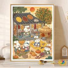 ✅晒秋日兔子新品十字绣2025新款客厅感小件玄关年轻人手工刺