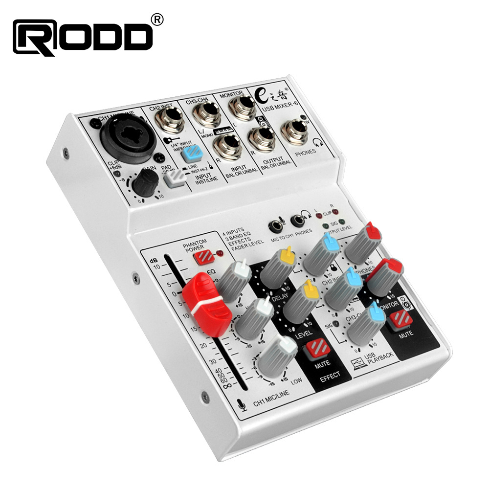 Factory direct with sound card mixer USB independent external sound card mixer anchor voice computer live karaoke