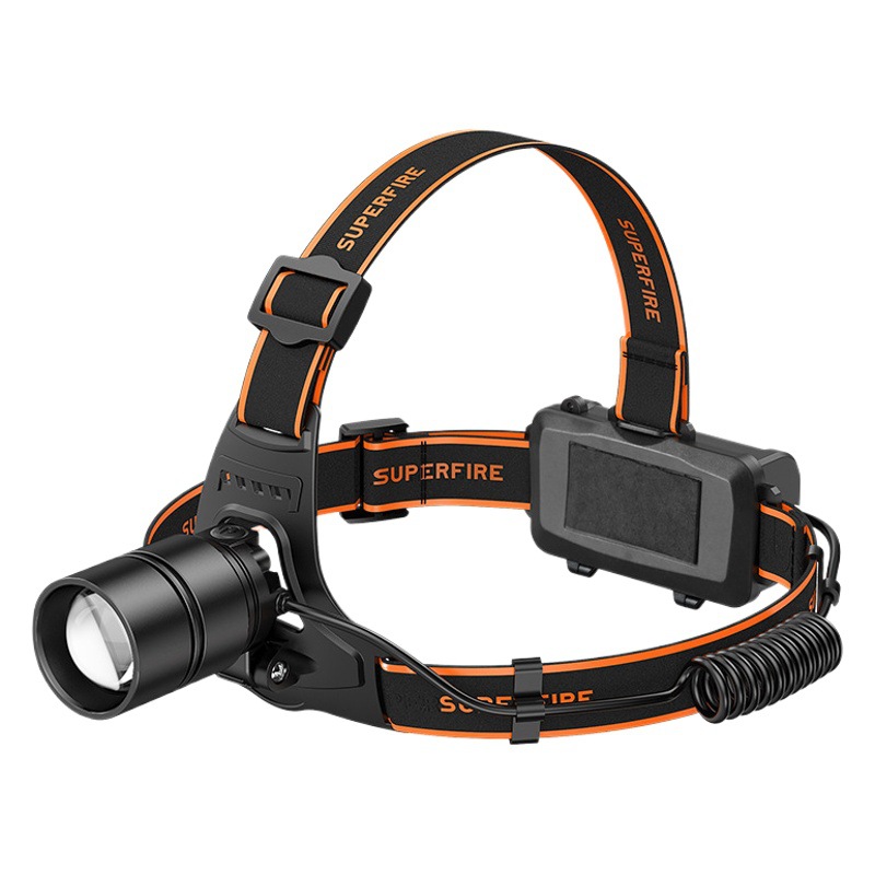 Shenhuo batería de litio faro 15W brillante de largo alcance al aire libre fuerte luz de Carga giratoria zoom LED faro HL71 al por mayor