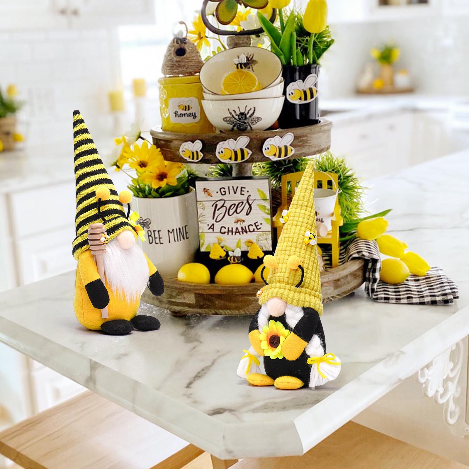 Cross-border Bee Festival muñeca sin rostro lindo Girasol enano esencia Rudolf muñeca decoración decoraciones de vacaciones