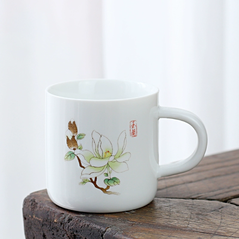 1VPK белая porcelain чашка чая керамическая для мастера чая, подождав, чтобы использовать резинку против ожогов, 6 установленных бокалов