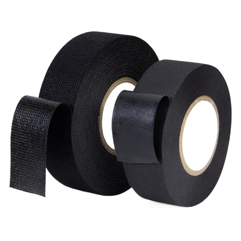 Fábrica al por mayor de cinta de franela negro Weiwei independientemente de tela resistente a altas temperaturas retardante de llama arnés de cableado del coche reducción de ruido adhesivo eléctrico