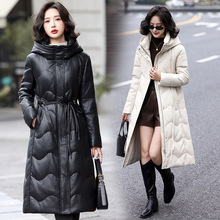 中长款真皮皮衣女20225新款绵羊皮羽绒服冬季大码休闲羽绒厚外套