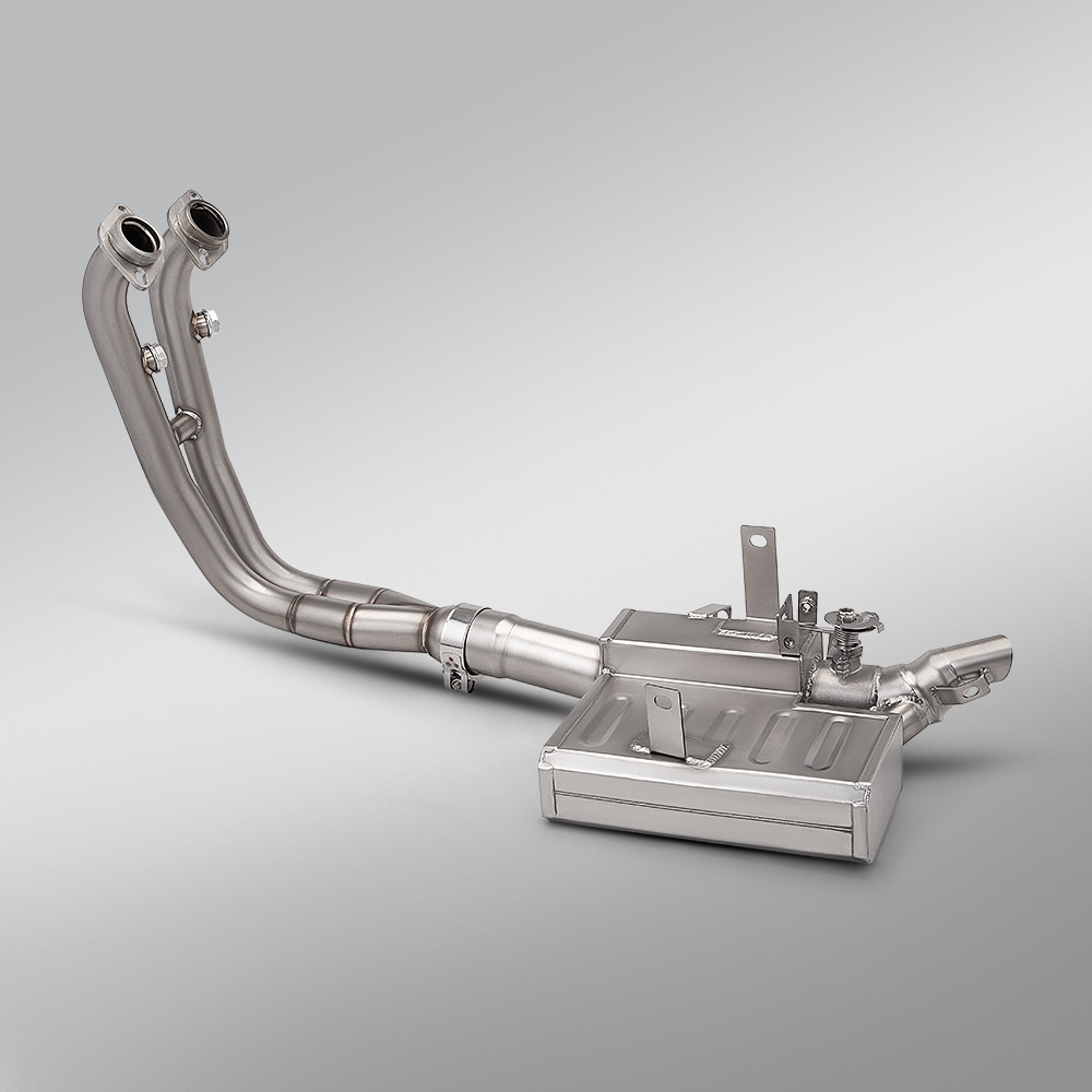 CFMOTO 450SR stainless steel dual-channel valve back-pressure box front section exhaust pipe motorcycle exhaust modification