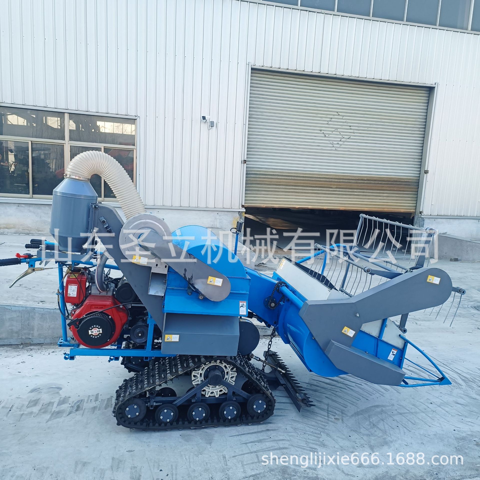 山区农用195型号自走式手扶履带式机器收割机联合稻麦丘陵家用