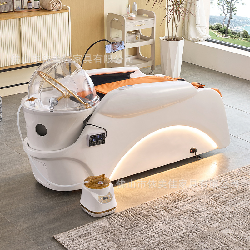 Champú de masaje eléctrico inteligente completamente automático, peluquería con circulación de agua de fumigación, champú de masaje eléctrico inteligente transfronterizo