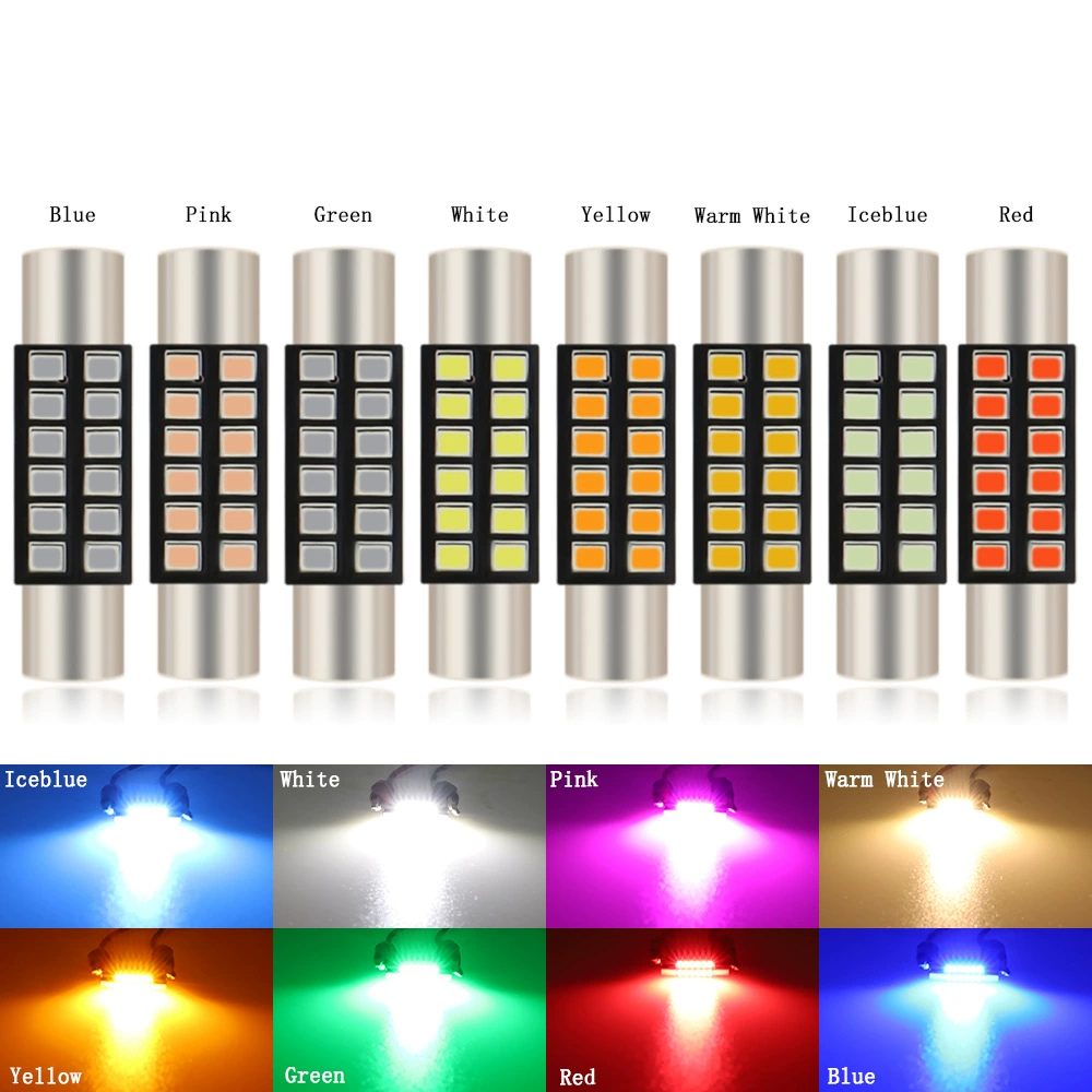 Автомобильная Светодиодная лампа для чтения с плоской головкой, двойная точка B6 T6 2016 12SMD 28MM31MM, тень крыши, свет бесконечный
