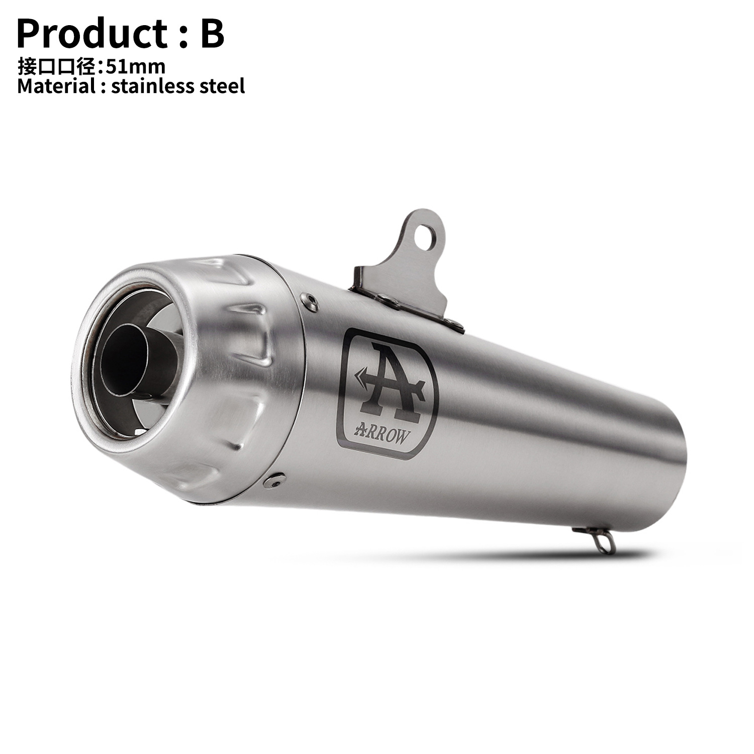Motorcycle modified ARROW exhaust pipe Italian domestic Wrigley muffler back pressure tail section universal exhaust pipe