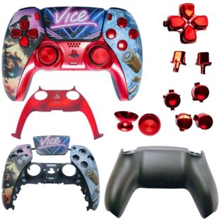 PS5 game controller shell DIY replacement shell GTA pattern PS5 controller face shell PS5 game controller accessories