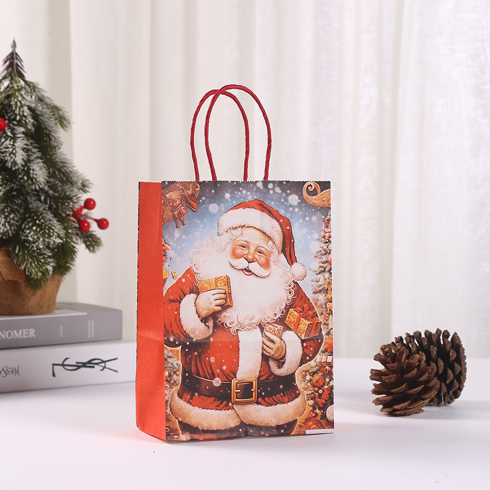 Santa Claus Pattern Christmas Nordic Style Santa Claus Party Festival Gift Wrapping Supplies Gift Bags