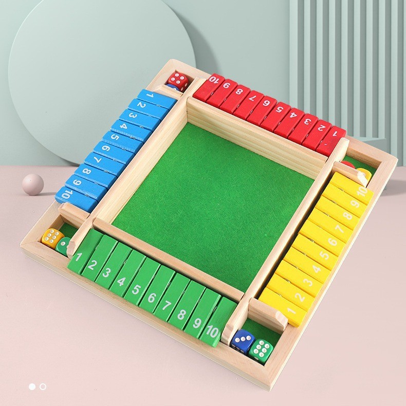 Amazon madera de cuatro lados Flip tablero juego de padres e hijos juego interactivo bar KTV juguete entretenimiento ocio vino orden image 7