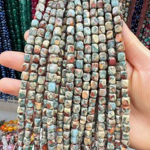 �ۻ�ʯ5mm*7mm�S�η��K��ɫɢ����Ʒ diy�Ʒ��Ȼ�G��ʯ�r���L