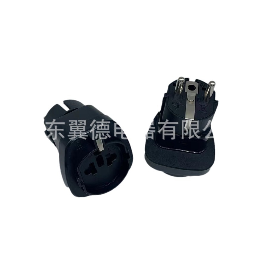 翼德（YuaDon)2P+E 16A带接地欧式转换插座 YDSE-9德法式转换插头