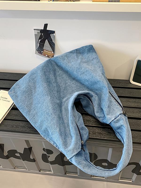 Bolsas de jeans casuales japonesas de gran capacidad para mujeres 2025, nuevo estilo de Harajuku bolsas especiales de ocio literario bolsas de hombro
