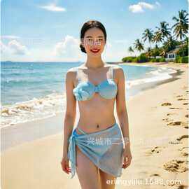 2026新款bikini性感比基尼外贸跨境三点式分体三件套速卖通泳衣女