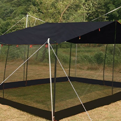 Canopy camping awning sunscreen cloth Çadırlar - black-5-8-people