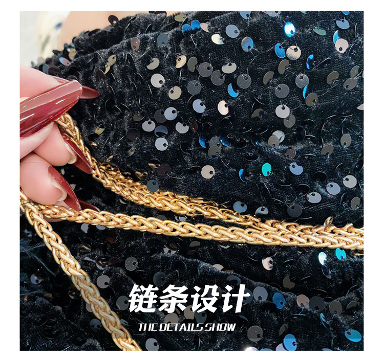 Cross-border bag bestsellers: Women's bag, chain, super shiny diamond-encrusted small square bag, crossbody bag, fashionable and versatile, socialite dinner bag undefined