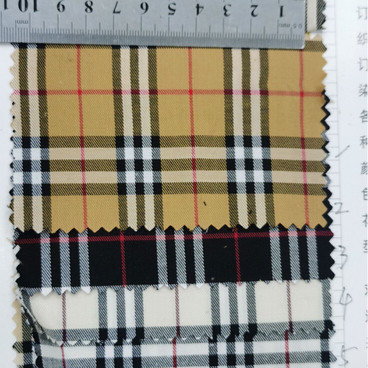 Classic 40S Cotton Plaid Fashion Dress Fabric, Popular Men's and Women's Fashion Shirt Fabric, Trench Coat Lining Fabric