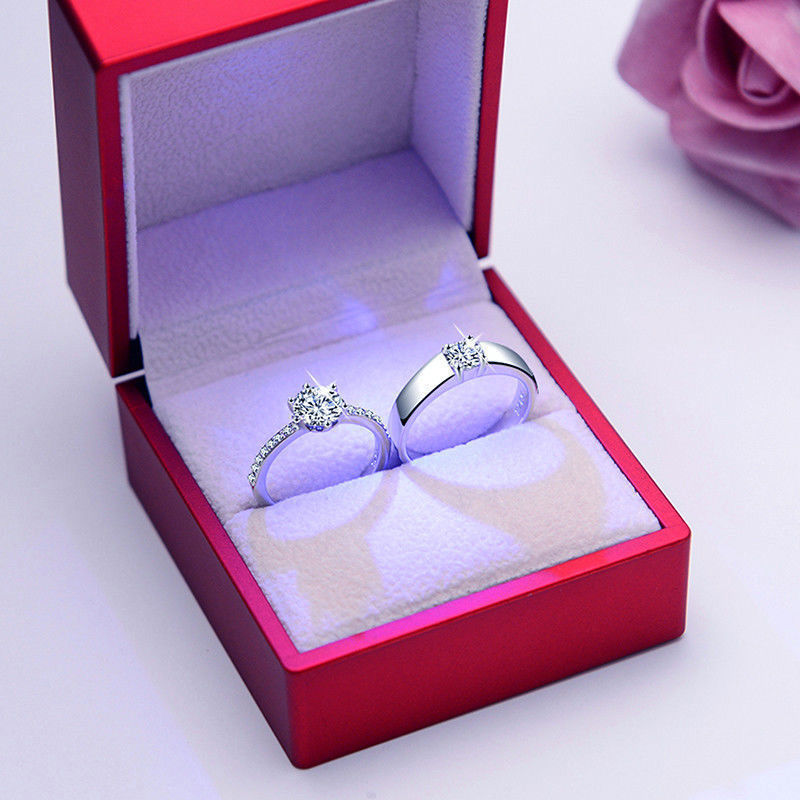 Real Diamond Ring Couple's Wedding Ring Couple's Opening Adjustable Wedding Ring Couple's High Sense