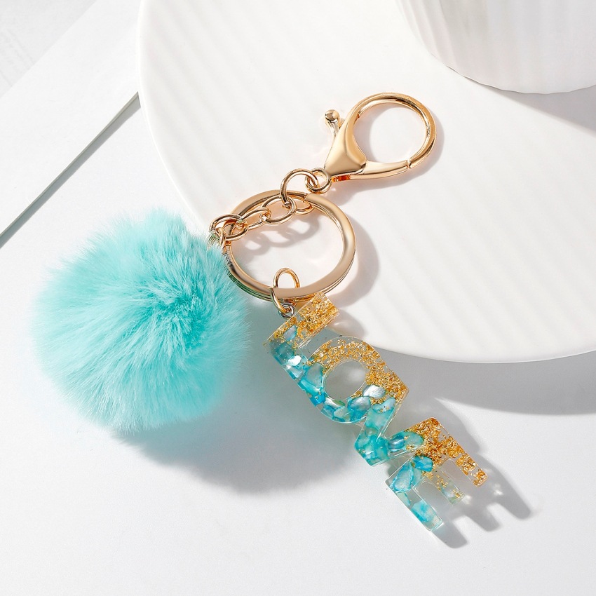 1 Piece Quantity Luxurious Letter Resin Women's Keychain