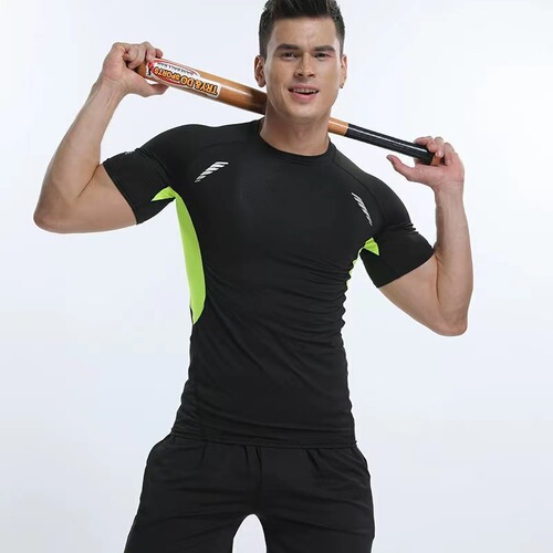 Men's Fitness Clothes, Sports Set, Short-Sleeve Running Summer Chiffon T-Shirt, Quick-Dry Shorts, Basketball Shorts, Training Equipment